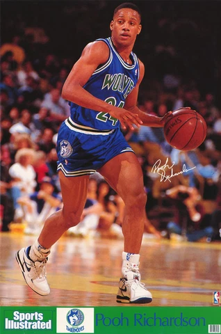 POSTER : NBA BASKETBALL: POOH RICHARDSON - TIMBERWOLVES  FREE SHIP #7413   RW3 T Cover