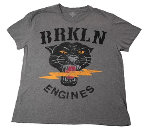 Brooklyn Engines T Shirt Black Panther Lightning Bolt ROEBUCK XL Retro Classic - Picture 1 of 6