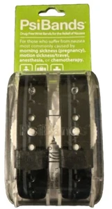 PsiBands 2 Drug Free Wristband for Relief of Nausea Morning Sickness Travel Blac - Picture 1 of 4