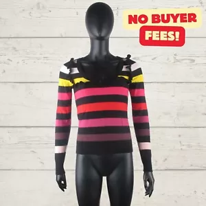 SONIA RYKIEL FOR H&M Maglione di design a righe Pima Cotton Pullover S manica... - Foto 1 di 24