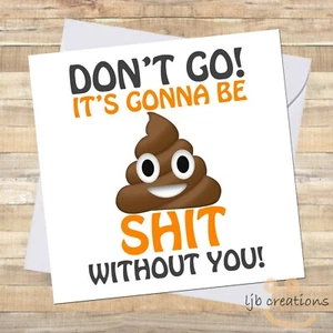 Lustige Abschiedskarte Viel Glück Ruhestandsamt neuer Job Abschied Kollege Humor - Bild 1 von 3