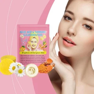 Turmeric Kojic Acid Pads Turmeric&Kojic Cleansing Pads Facial Sponges New best - Picture 1 of 18