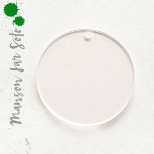 50 KLARE ACRYL KREIS SCHLÜSSELANHÄNGER 3" LEERE SCHEIBEN 1/16" DICK - ACRYL FORMEN - Bild 1 von 3