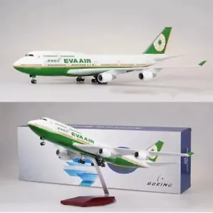 EVA Air Taiwan Boeing 747 Plane Model 1/150 Scale with LED Option High Quality - Picture 1 of 9
