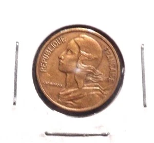 CIRCULATED 1969 5 CENTIMES FRENCH COIN (112215) - Picture 1 of 3