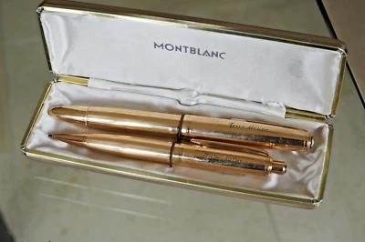 ORO MACIZO Montblanc 744 Fuente + Juego de Lápices 772K. NUEVO en estuche original. COMO NUEVO Foto 1 de 4