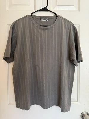 Salvatore Ferragamo Hombre Talla XL Bordada Gris Manga Corta Camiseta Foto 1 de 4