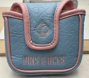 Pins and & Aces NEW LOGO MALLET Putter MAGNETIC Cover Pink Baby Blue New - Imagen 1 de 3