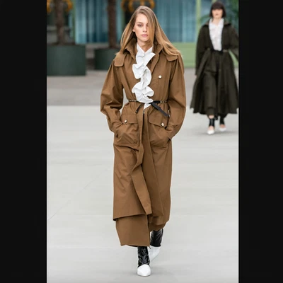 $6000 CHANEL 2020 Resort Brown Camel Trench Coat Jacket size FR 36/4 - Image 1 of 4