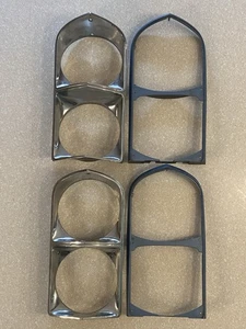 1967 Cadillac Headlight bezels and backing plates - Picture 1 of 19