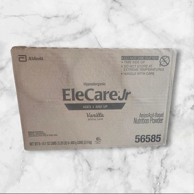 EleCare Jr ваниль оригинальная формула 6 банок чехол 14,1 унц аминокислотный порошок срок годности 11/26 - Изображение 1 из 4