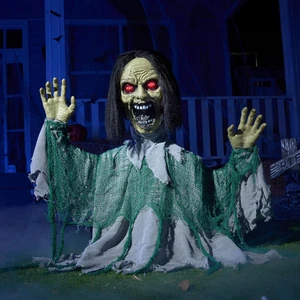Halloween Outdoor Animatronic Groundbreaker Decorations, Half-Body Zombie Ground - Picture 1 of 12