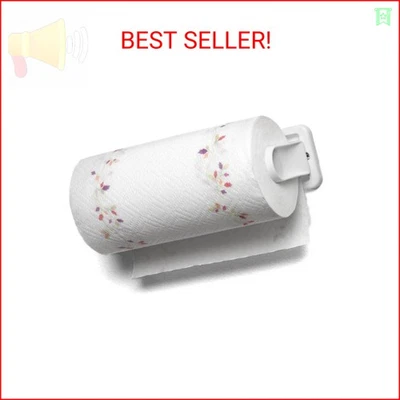 Spectrum White Plastic Wall Mount Folding Paper Towel Holder,1 count Foto 1 de 2