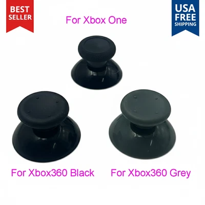 Lot of 12 Gray/Black Microsoft Xbox 360  Xbox Replacement Analog Thumb Sticks - Image 1 of 4