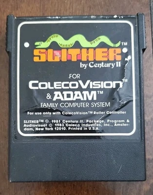 Vintage 1983 SLITHER Video Game for ColecoVision Cartridge  - Image 1 of 4