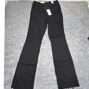 Judy Blue Bootcut Jeans Womens 7/28 Black High Waist Button Fly Frayed Hem NWT - Picture 1 of 5