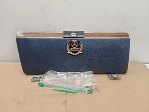Mercedes W107 Blue Glovebox Door w/Burlwood Trim & Badge 380SL 450SL No Key - Picture 1 of 9