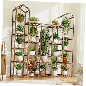 Plant Stand Indoor Plant Stands Outdoor Tall Plant Shelf for 19-25 Pots - Picture 1 of 8