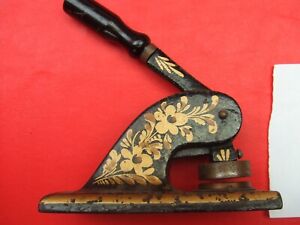 Antique Victorian embossing stamp, cast iron, Turner Machine Tools Ltd