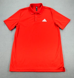 Adidas Polo Shirt Primegreen Men's Red Short Sleeve Size M Golf Preppy Golf - Picture 1 of 16