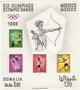 1968 Somalia - Foglietto Olimpiadi Mexico MNH** - Foto 1 di 1