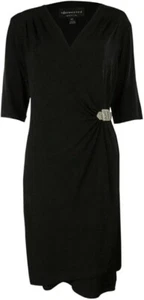 Vestido jersey Connected con hebilla de serpiente para mujer (12, negro) - Imagen 1 de 3