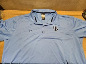 nike dri fit mlb authentic collection tampa bay rays polo shirt xxl - Picture 1 of 10