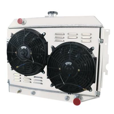 4-Rows Radiator Shroud Fan Kits Fit 1970-1974 1972 Dodge Coronet 26" Wide Mopar Foto 1 de 4