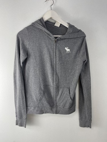 VETEMENTS Felpa con cappuccio Abercrombie Ragazze Extra Large pullover Grigia Logo n95