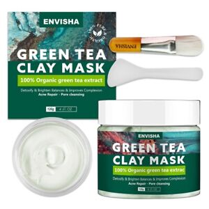 Clay Mask Green Tea 100% Organic Skin Pore Deep Acne Removal Healing clay Mask 