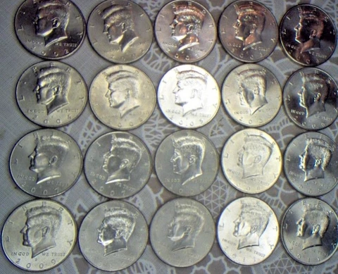 KENNEDY HALVES 2002 THROUGH 2022 P & D ROLL OF 20 DIFFERENT DATES Cover