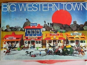 Vintage Big Buffalo Western Town Play Set in Box 70's Sears West Germany - Picture 1 of 1