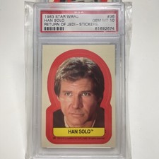 1983 Topps Star Wars: Return of the Jedi Stickers Han Solo PSA 10