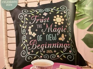 Historical Sampler Company Fresh Start New Beginnings Cushion Cross Stitch Chart - Picture 1 of 1