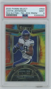 Panini Select Justin Jefferson #RS9 2020 - troquel de corbata Prizm PSA 9 24/25 - Imagen 1 de 2