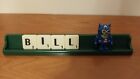 Handmade Scrabble Personalised Name Plate With Minion Captain Americ Mini Figure