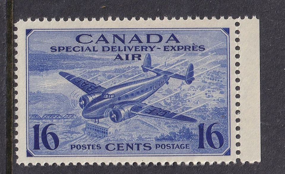 CANADA NO CE1 AIR MAIL SPECIAL DELIVERY, AIRPLANE , XF MINT NH (Q26) - Image 1 of 1