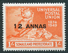 SOMALILAND PROTECTORATE 1949 12a on 1s SG124 MH FG UPU Anniv Omnibus Issue #B02