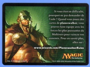 MAGIC MTG MAGIC 2013 M13 #R7 Tip Card - Planeswalkers Rules - FR - Imagen 1 de 2