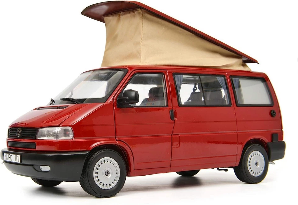 Volkswagen VW T4 B Bus Westfalia Camper Modèle Rouge Schuco 1:18 450042000 - Photo 1/4