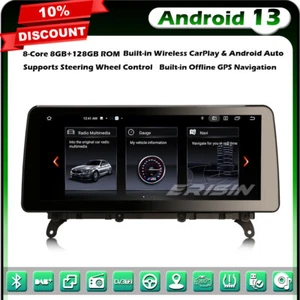 12,3" 128GB 8-Kern Android 13 Autoradio Radio GPS CarPlay BMW X3 F25 X4 F26 CIC - Bild 1 von 24