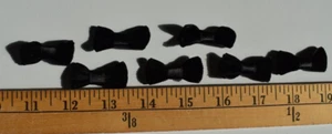 BLACK VELVET BOW TIES  SEW-ON    1 1/2 "  LONG  X  5/8"  WIDE  X  24  PIECES - Picture 1 of 3