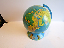 1-VTG-RAND McNALLY-WORLD-MASTER-METAL BASE WITH CHILDREN PORTRAITS / CONTINENTS