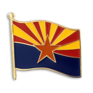 Pin de solapa esmaltada PinMart's Arizona bandera del estado de Estados Unidos AZ - Imagen 1 de 3