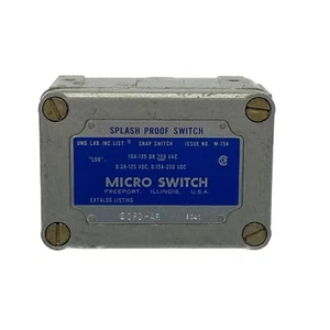 Used Honeywell Micro Switch DPDT Splash Proof Snap Switch, 10A 250 VAC, OPD-AR - Picture 1 of 4