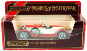 Matchbox of Yesteryear No: Y-14 1931 STUTZ BEARCAT CREAM / RED Coloured CAR MIB - Picture 1 of 13