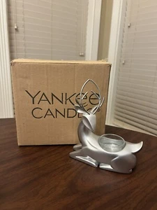 Yankee Candle Silver Reindeer Tea Light Holder With Box Christmas Holiday Gift - Picture 1 of 12
