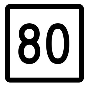 Connecticut State Highway 80 Sticker Decal R5109 Highway Route Sign - Picture 1 of 1