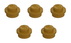 5 Nuevas Placas Redondas LEGO Perla Oro 1x1 6141 Círculo Redondeado Dorado Cálido Oro Stud - Imagen 1 de 6
