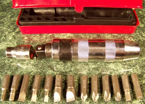 14pc CR-V 1/2" Drive IMPACT DRIVER with Lots of BITS Metal Case Hex Flat Philips - Picture 1 of 1